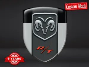 Dodge Silikon Sticker Exklusiver Stil Edle Dome Labels